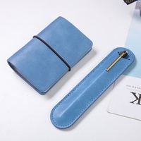 Ensemble cadeau d'entreprise pour homme avec porte-cartes et porte-clés en cuir Crazy Horse personnalisé avec logo