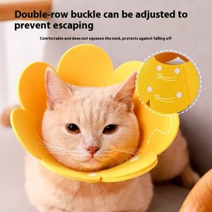 Collar para Gatos Elizabeth Circle, Estilo Girasol, Diadema Anti-Lamido, Suministros para Mascotas Blancas para Gatos Esterilizados - Product Image 5