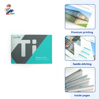 Impression de catalogues brochés en filigrane sur papier blanc pour l'introduction de nouveaux produits