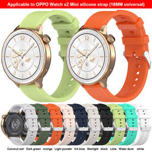 BEEFLYPOWER Nouveau bracelet de montre en silicone sport de 18 mm à motif diamant identique pour OPPO Watch X2 <span class=keywords><strong>Mini</strong></span> <span class=keywords><strong>Band</strong></span> pour <span class=keywords><strong>Huawei</strong></span> GT5 / GT5 PRO - Product Image 2