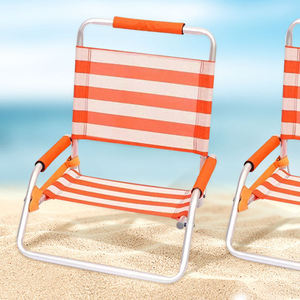 Chaise de plage pliable au design contemporain, avec structure en tube d'aluminium, tissu Oxford 600D respirant et anti-humidité, et système de refroidissement ventilé. - Product Image 6
