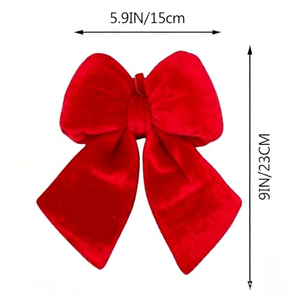 Home Wreath Decor Burgundy Christmas <b>Bows</b> <b>Large</b> Red Velvet Christmas <b>Bows</b> Decor Red Velvet Ribbon <b>Bow</b> for Christmas - Product Image 2