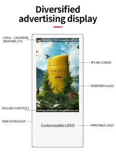 Letine thang máy quảng cáo kỹ thuật số màn hình <span class=keywords><strong>18.5</strong></span> <span class=keywords><strong>inch</strong></span> treo tường cảm ứng kép LCD hiển thị cho thang máy trong nhà quảng cáo - Product Image 4