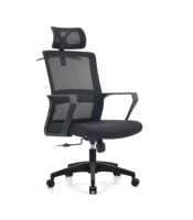 Chaise de bureau ergonomique moderne en maille avec appui-tête réglable, certifiée BIFMA, pivotante, pour ordinateur, idéale pour le bureau à domicile ou les cadres