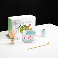 Boîte en porcelaine avec logo personnalisé, design zen asiatique, ensemble de thé matcha écologique avec infuseur pour boire du thé