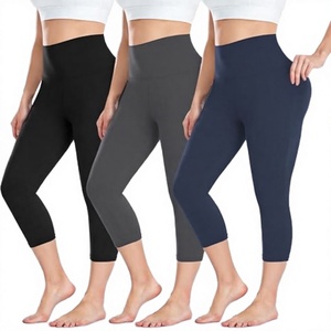 Pantalon Legging Long Tricoté Taille Haute Respirant en Velours Fin Style Vintage Uni pour l'Été - Product Image 2