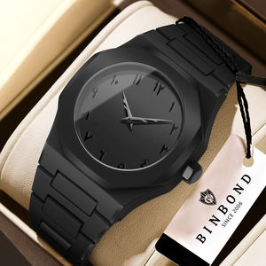 Montre pour homme Binbond, simple, tendance, décontractée, ultra-fine, polyvalente, avec calendrier, étanche, en acier inoxydable, montre de sport - Product Image 1