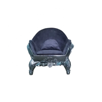 Fauteuil en forme de crâne noir en fibre de verre de haute qualité pour la maison/hôtel/bureau/magasin/décoration de clubVente chaude populaire personnalisée
