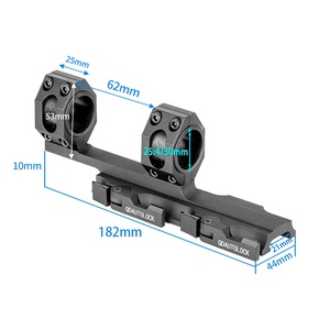 Support de tube personnalisé 25,4 30 mm avec anneau de fixation rapide 21 mm en alliage d'aluminium pour accessoires optiques de sports de plein air Cantilever - Product Image 1