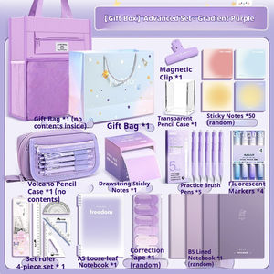 Caja <span class=keywords><strong>de</strong></span> Regalo con Set <span class=keywords><strong>de</strong></span> Papelería Escolar y <span class=keywords><strong>de</strong></span> Oficina para Niños, Diseño Adorable <span class=keywords><strong>de</strong></span> Dibujos Animados con Temática Morada, Precio <span class=keywords><strong>de</strong></span> Fábrica al <span class=keywords><strong>por</strong></span> Mayor - Product Image 2