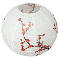 Lampu Kertas Buatan Tangan Gaya Bunga Plum Cina Terbaru, Kawat Logam untuk Dekorasi Tahun Baru Luar Ruangan 8" 10" 12" 14"