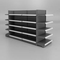 Présentoir de supermarché support publicitaire de support léger double face avec matériau métallique pour une utilisation en magasin