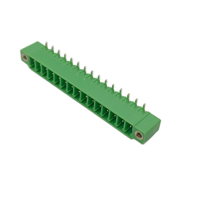 Bloques de terminales ConnectorKF2EDGVM 3,81 Pitch 1Row 15Pin Ángulo recto Carcasa de plástico verde 2 Orificio de tornillo de ubicación - Product Image 3