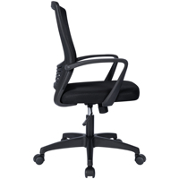 Chaise de bureau d'ordinateur en maille ergonomique à mi-dos avec bras de soutien lombaire tâche roulante pivotante pour femmes hommes adultes filles