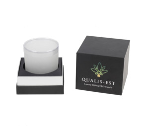 Luxury small lid and base cardboard paper box single soy candle gift box packaging