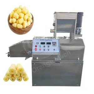 Stainless steel Corn Puff Pop Snack Food Extruder Machine Small Single Screw Extruder Puffed Snack Making Machine with Blade