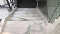 Escalier en marbre blanc Panda de haute qualité en provenance de Chine pour projets d'hôtels et de villas