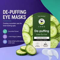 Masque Contour des Yeux en Collagène à la Niacinamide, au Panthénol, au Concombre et à la Caféine, Soutien de la Barrière Cutanée, Repulpant, Vitalité, Faible MOQ, Formule Personnalisée
