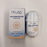 Crème solaire visage au collagène en marque propre SPF50 PA+++ Protection UV Non grasse Hydratante Sans traces blanches