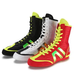 China Supplier Wholesale Kids old school Boxing Shoes High Top Men Fitness wrestling shoes children 29 boots for Men