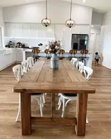 Folding Table Banquet Solid Wood Table Solid Recycled Pine Wood Folding Farm Table For Wedding Banquet Event Party Rental