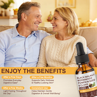 Gouttes de Clou de Girofle, Graines de Citrouille, Ail, Berbérine et Verge à cheveux roux Amaz OEM Marque Privée 60ml pour Nettoyage Intestinal et Santé Digestive