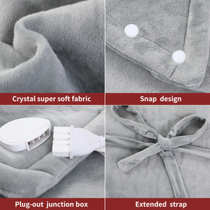 220V EU-Stecker Großformat 60x90cm Flanell-Material Manuell Verdrahtete Steuerung Extra-Große Wärmeauflage für Nackenmassagegerät - Product Image 3