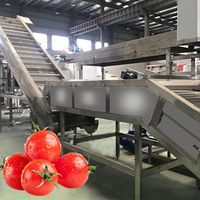 Pâte de tomate industrielle concentré sauce confiture ketchup purée traitement ligne de production faisant la machine usine