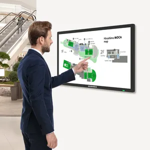 Winkelcentrum Aanvraag Kaart 32 43 55 65 Inch Hoge Helderheid Touch Monitoren Opknoping Reclame Digitale Bewegwijzering Lcd-Scherm Monitor