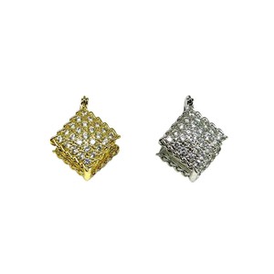 Geometric <b>Stud</b> <b>Earrings</b> Gold And Silver Micro Insert Zircon Double Sided Rhombus Party Jewelry - Product Image 5
