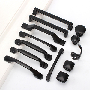 Free Sample Matte Black Cabinet Hardware Black Cabinet Pulls Knobs Furniture handles