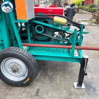 Machine de forage de puits d'eau portable, profondeur 80m-150m, avec pompe à eau et tiges de forage