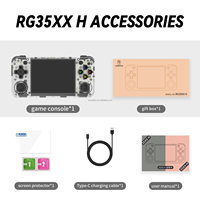 Las consolas de juegos portátiles RG35XX H más nuevas, pantalla IPS HD de 3,5 pulgadas, sistema Linux Anbernic con conexión WiFi blanca/gris/púrpura