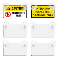 Panneau d'avertissement de sécurité automobile amovible et remplaçable par sublimation-Panneau de fenêtre en MDF à transfert de chaleur avec ventouse