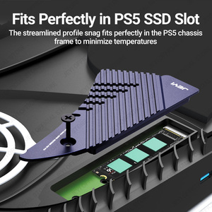 JEYI Fabrik PS5 <span class=keywords><strong>M</strong></span>.<span class=keywords><strong>2</strong></span> SSD Kühlkörper mit RGB 11,25mm Schlanker Aluminium-Kühler & PCIe 4.0 Unterstützung Auf Lager 1 Jahr Garantie - Product Image 4