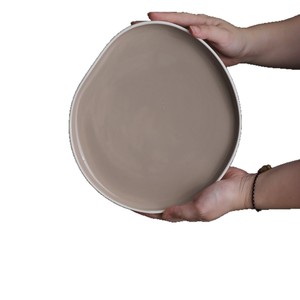 Service de table en céramique écologique d'inspiration nordique blanc de haute qualité, blanc et gris, plats principaux disponibles, prix de gros - Product Image 5