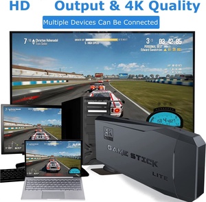 M8 Di Động Trò Chơi Thanh 4K TV HD Với 2 Không Dây <span class=keywords><strong>Gamepad</strong></span> Phím Điều Khiển Điều Khiển Với 20000 Cổ Điển Trò Chơi Retro Video Trò Chơi Giao Diện Điều Khiển - Product Image 2