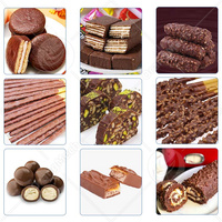 Enrobeuse automatique commerciale de chocolat, petite machine de recouvrement de chocolat pour la production de snacks