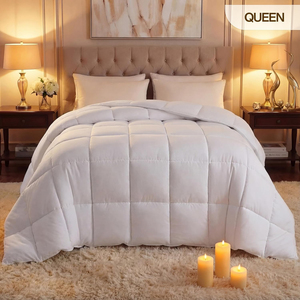 <span class=keywords><strong>Couette</strong></span> blanche matelassée avec languettes aux coins, alternative au duvet, taille Queen - Product Image 6