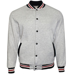 Chaqueta Varsity Personalizada de Lana y Cuero para Hombre, con Logos Bordados en Cuero Genuino, Tela de Lona Transpirable y Resistente al Viento - Product Image 1