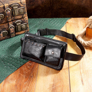 2025 nouveau sac de taille à rivet noir multi-poches design street fashion - Product Image 3