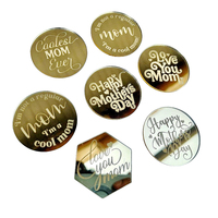 Kunden spezifische glückliche Muttertag Acryl Cake Topper Laser markiert Logo Cupcake Dekoration Geschenk idee Kuchen Dekorieren Lieferungen