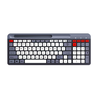 Clavier sans fil rechargeable double mode, ergonomique et portable pour le bureau, la maison, les jeux et les voyages