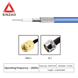 Wayiii tùy chỉnh 18GHz thông tin liên lạc lò vi <span class=keywords><strong>s</strong></span>óng cáp đồng trục lắp <span class=keywords><strong>r</strong></span>áp rg402 fep N nam SMA nam Cáp thép không <span class=keywords><strong>g</strong></span>ỉ Dây - Product Image 4