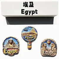 Afrika Ägypten Harz 3D Kühlschrankmagnete Tourismus Souvenir Kühlschrankaufkleber Handwerkskunst Geschenk Dekorationsartikel