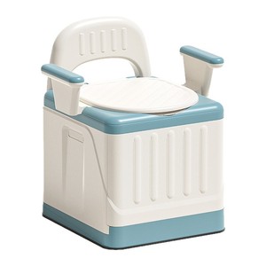 Portable Toilet Seat With <b>Backrest</b> And Armrests For Indoor Use Foldable Design PP Material Modern Style - Product Image 5