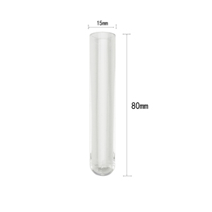Einweg-Hartplastik für Röhren PS-Material Transparent Größe 15*100mm Freigabe-Röhrchen Hergestellt in China - Product Image 1