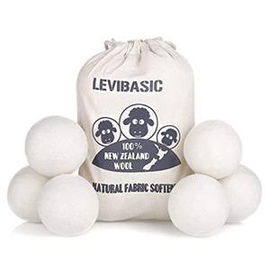 Lot <span class=keywords><strong>de</strong></span> 6 boules <span class=keywords><strong>de</strong></span> séchage en <span class=keywords><strong>laine</strong></span> biologique réutilisables et discount en gros, taille XL, 7cm, 7.5cm, 8cm, tissu en <span class=keywords><strong>laine</strong></span> feutre pour sèche-linge, disques <span class=keywords><strong>de</strong></span> boules - Product Image 3