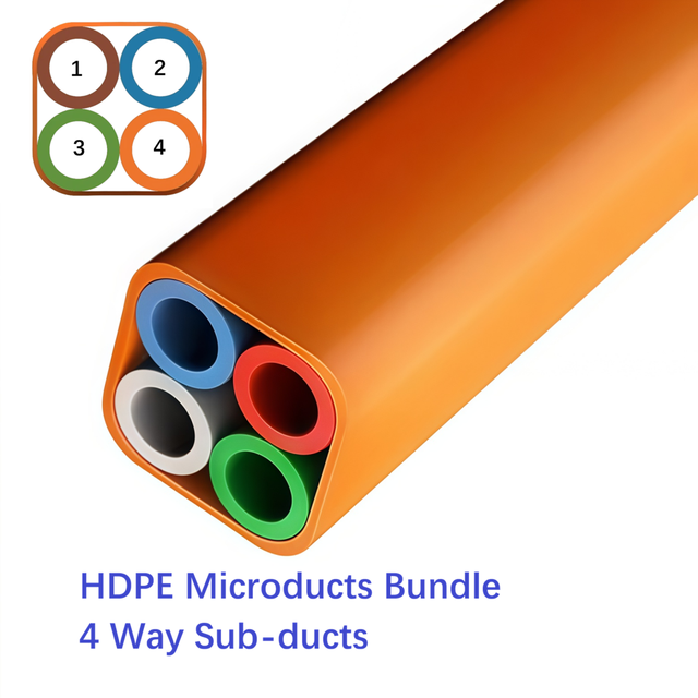 Customized 4 Way HDPE Microduct Tube Bundle DB Type Reinforced Outer Sheath for Underground Cabling System