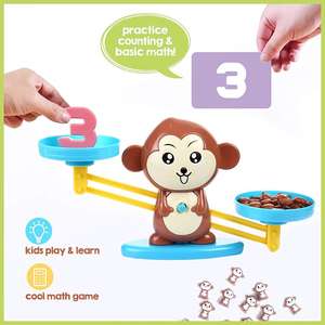 Jeu de mathématiques amusant Monkey Balance |   Jouet éducatif STEM pour enfants |   Cadeau amusant et engageant pour les enfants de 3 ans et plus - Product Image 3